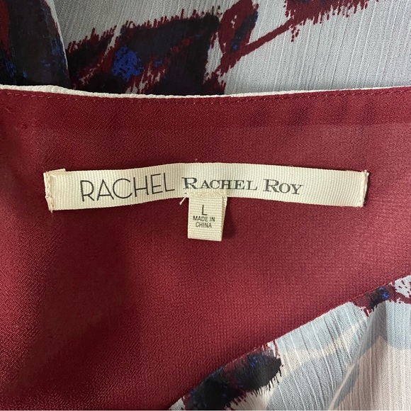 🌈4/$20🌈 Beautiful Rachel Rachel Roy Off the Shoulder Delicate Floral Blouse L - Picture 10 of 10